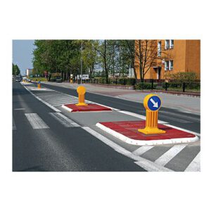 Drošības salas ārējais stūra (lokveida) elements, gumijas (ar atstarojošu malu) [GH]