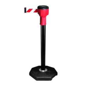 Statīvs (melns RAL 9005) ar izvelkamu lentu plastmasas korpusā un gumijas pamatni (h=1035mm), 10m lenta [SOR]