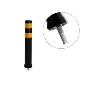 Lokans stabiņš (PU ar vītni), melns ar dzeltenām joslām, 40cm (d=11cm) [SMA]