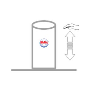Pusautomātiski paceļams stabs, d=140mm, h=500mm (karsti cinkots un krāsots, 4mm) [MAC]