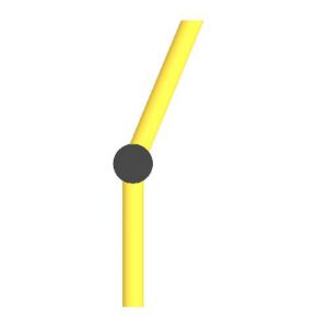 Elastīgās drošības barjeras (DELTA, ar 4 caurulēm) 22.5 grādu stūris, d=110mm, h=1200mm [DAN]