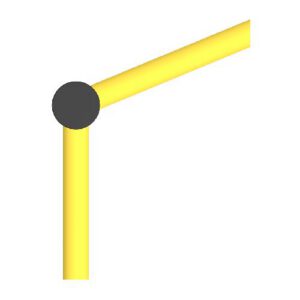 Elastīgās drošības barjeras (DELTA, ar 4 caurulēm) 67.5 grādu stūris, d=110mm, h=1200mm [DAN]