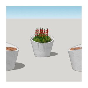 Betona puķu pods (konusveida), d=790/500mm (h=455/700mm)