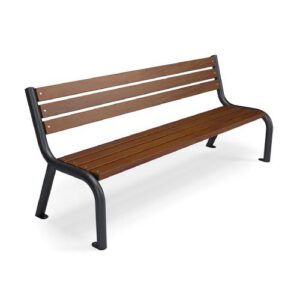 Tērauda soliņš ar atzveltni, 1500mm/1800mm (cinkots/krāsots RAL tonī)