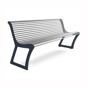 Tērauda soliņš ar atzveltni, 1816mm (cinkots/krāsots RAL tonī/divkrāsu)