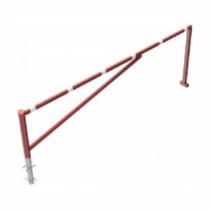 Horizontāli grozāma barjera ar atbalsta stabiem (ar piekaramo atslēgu), 4000mm (betonējama) [SCH]