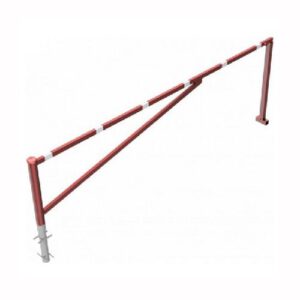 Horizontāli grozāma barjera ar atbalsta stabiem (ar trijstūrveida slēdzeni), 4000mm (betonējama) [SCH]