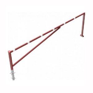 Horizontāli grozāma barjera ar atbalsta stabiem (ar trijstūrveida slēdzeni), 4500mm (betonējama) [SCH]
