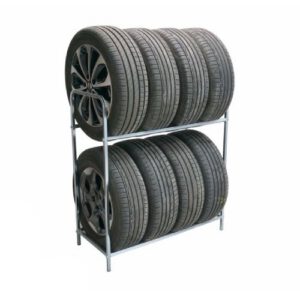 Riepu statīvs 2 stāvos (8 riepām), cinkots (1070x1180mm) [KRO]