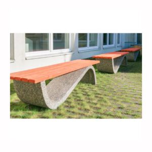 Betona soliņš (S veida) ar koka dēlīšiem, 2400x545x540mm