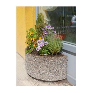 Betona puķu pods (pusapļa), 710x350x320mm
