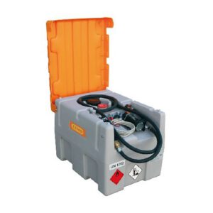 Mobilā dīzeļdegvielas uzpildes un uzglabāšanas tvertne DT MOBIL EASY (sertificēta), 200l ar 12V elektrisko sūkni (ar veramu vāku)
