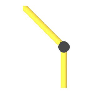 Elastīgās drošības barjeras (DELTA, ar 4 caurulēm) 315 grādu stūris, d=110mm, h=1200mm [DAN]