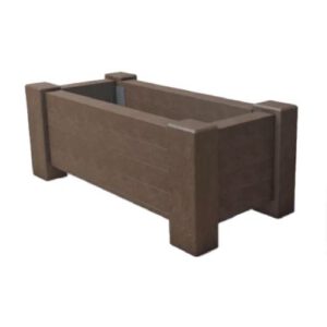 Pārstrādātas plastmasas puķu pods 1300x600x500mm, brūns (137l) [HA]