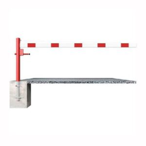 Horizontāli grozāma barjera (ar metāla trosi) bez atbalsta staba (ar piekaramo atslēgu), 2500mm (betonējama) [SCH]
