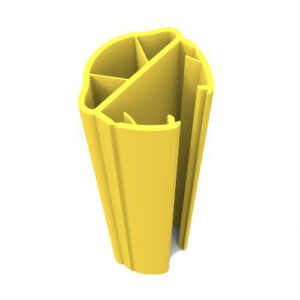 Stūru aizsargs (polietilēna) plauktu sistēmām ar kāju platumu 100-125mm, h=400mm [DAN]