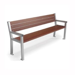 Tērauda soliņš ar atzveltni, 1900mm (cinkots/krāsots RAL tonī)