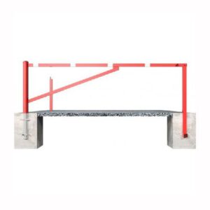 Horizontāli grozāma barjera ar atbalsta stabiem (ar euro-profila cilindra slēdzeni), 2500mm (betonējama) [SCH]