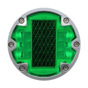 Ceļa atstarotājs ar saules baterijām (zaļš), apaļš, d=143mm, h=50mm [W]