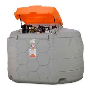 Stacionārā dīzeļdegvielas uzpildes un uzglabāšanas tvertne ārai CUBE Outdoor Premium 5000L ar 230V elektrisko sūkni