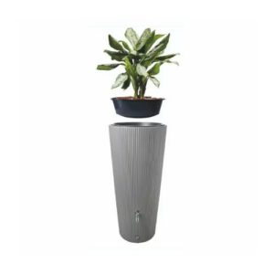 Plastmasas tvertne lietus ūdens uzkrāšanai LINA (ar puķu podu), 220l [EF]