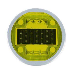 Ceļa atstarotājs ar saules baterijām (dzeltens), apaļš, d=135mm, h=50mm [W]