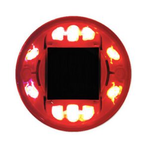 Ceļa atstarotājs ar saules baterijām (sarkans), apaļš, d=122mm, h=25mm [W]