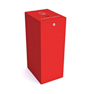 Tvertne izlietoto bateriju uzglabāšanai (sarkana), 60l [KRO]