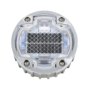 Ceļa atstarotājs ar saules baterijām (balts), apaļš, d=123mm, h=45mm [W]