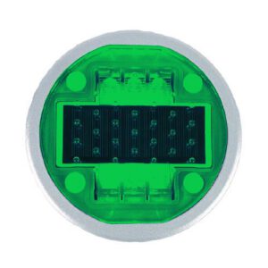 Ceļa atstarotājs ar saules baterijām (zaļš), apaļš, d=135mm, h=50mm [W]