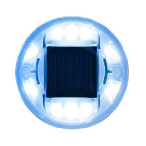 Ceļa atstarotājs ar saules baterijām (zils), apaļš, d=122mm, h=25mm [W]