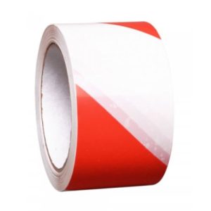 Pašlīmējoša norobežošanas lenta, sarkana ar baltu (75mm x 33m)