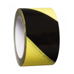 Pašlīmējoša norobežošanas lenta, dzeltena ar melnu (75mm x 33m)