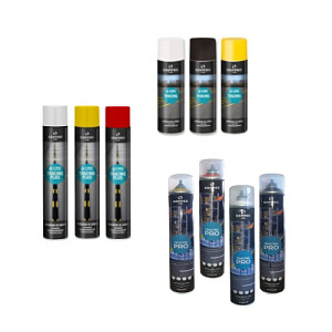 Krāsu aerosoli līniju krāsošanai