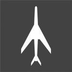 Termoplastikāta simbols (karsējams) "Lidmašīna", 3000x1500mm, balts (RAL 9016)