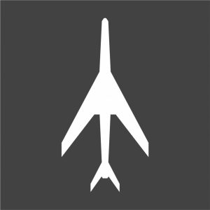 Termoplastikāta simbols (karsējams) "Lidmašīna", 3000x1500mm, balts (RAL 9016)