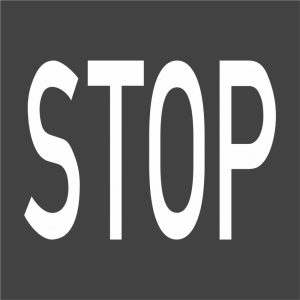 Termoplastikāta simbols (karsējams) "STOP", 1600x2250mm, balts (RAL 9016)