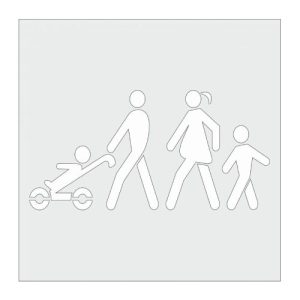 Trafarets "Ģimenēm ar bērniem" (stiklašķiedras), 870x410mm