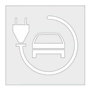 Trafarets "Elektro transporta līdzekļu uzlādes vieta" (stiklašķiedras), 910x1000mm