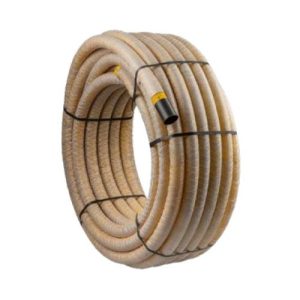 PVC gofrēta drenu caurule ar ģeotekstila filtru, d=50mm (rullī 50m)