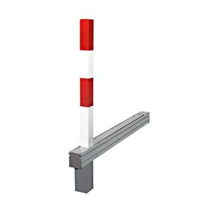 Stāvvietu barjera - "SESAM PLUS stabiņš" - sarkanbalta ar trijstūrveida atslēgu