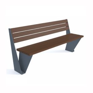 Tērauda soliņš ar atzveltni, 1820mm (cinkots/krāsots RAL tonī)