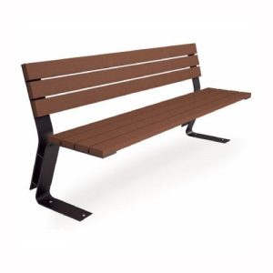 Tērauda soliņš ar atzveltni, 1800mm (cinkots/krāsots RAL tonī)