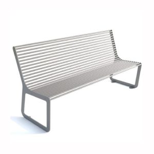 Tērauda soliņš ar atzveltni, 1830mm (cinkots/krāsots RAL tonī)