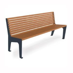 Tērauda soliņš ar atzveltni, 1820mm (cinkots/krāsots RAL tonī)