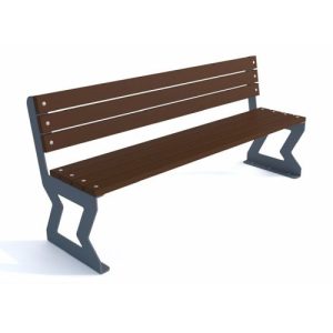 Tērauda soliņš ar atzveltni, 1820mm (cinkots/krāsots RAL tonī)