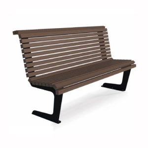 Tērauda soliņš ar atzveltni, 1800mm (cinkots/krāsots RAL tonī)