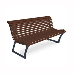 Tērauda soliņš ar atzveltni, 1800mm (cinkots/krāsots RAL tonī)