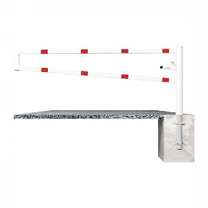 Horizontāli grozāma barjera bez atbalsta staba (ar euro-profila cilindra slēdzeni), 1500mm (betonējama) [SCH]
