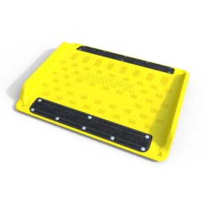 Pagaidu PVC uzbrauktuve (rampa), 1200x985x90mm (dzeltena) [MEL]